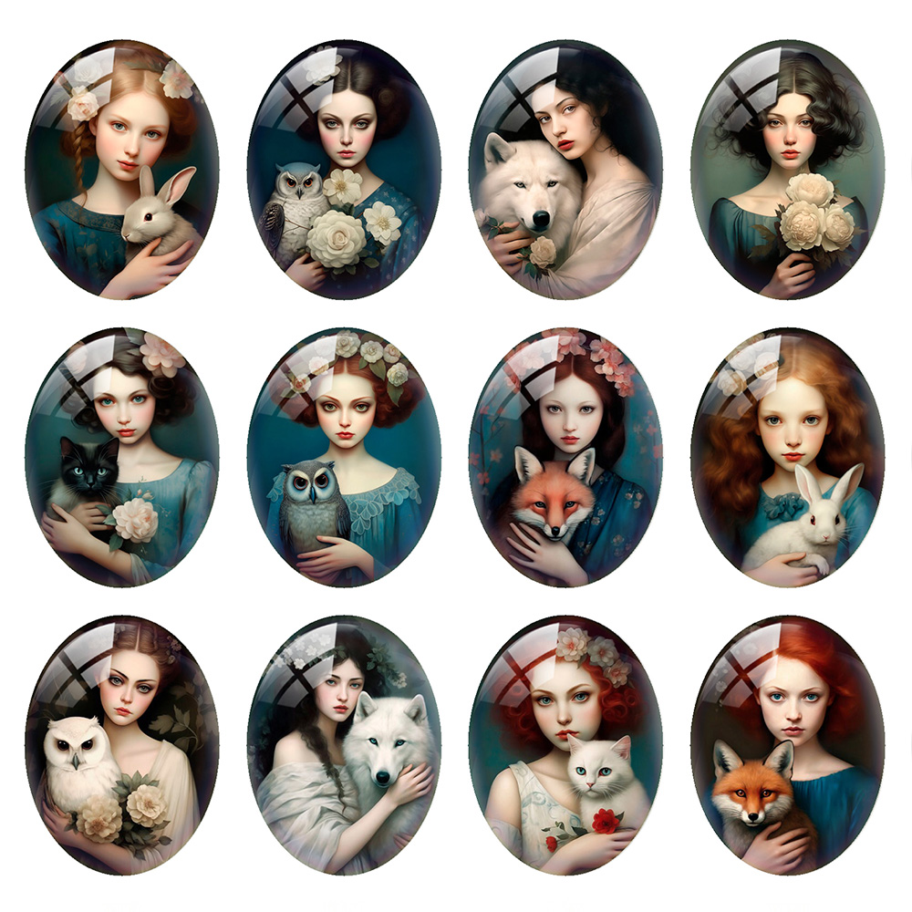 Vase Decor - Cabochão de Vidro com Fotos Aleatórias