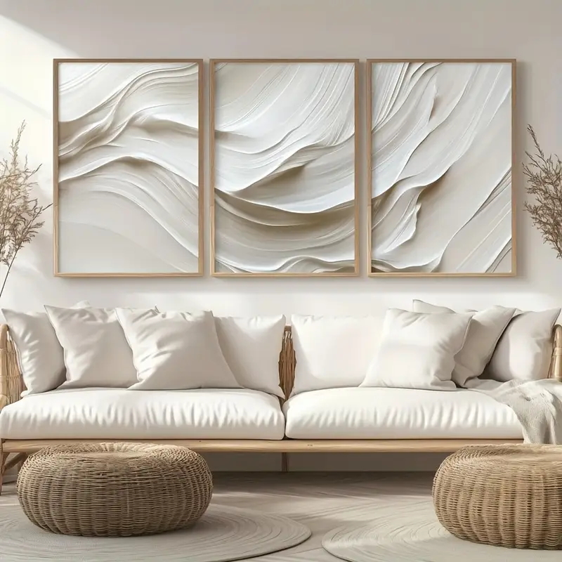 Abstract Canvas Set - 3 pçs/set Neutro Bege Arte de