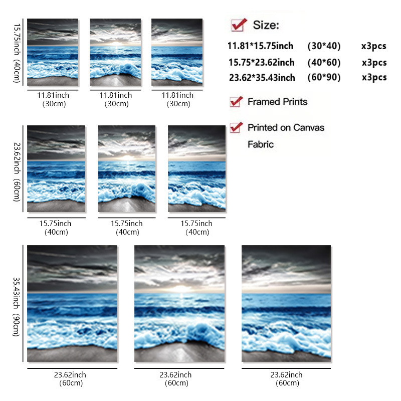 Conjunto de 3 Pôsteres de Arte - Picture Frame avaliação e preço