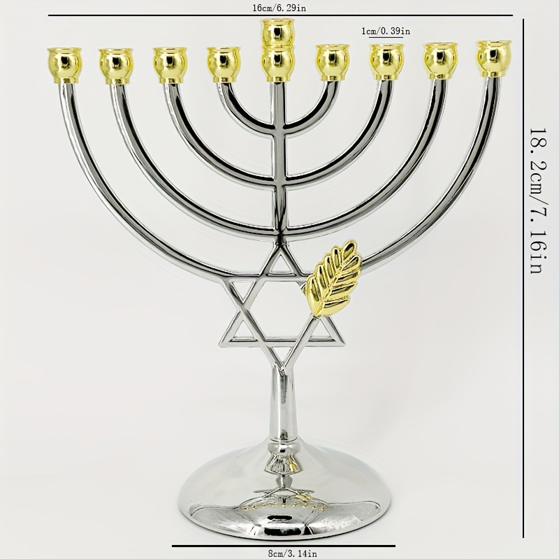 Menorá de Hanukkah com 9 Braço - Candle Holder Decor avaliação e preço