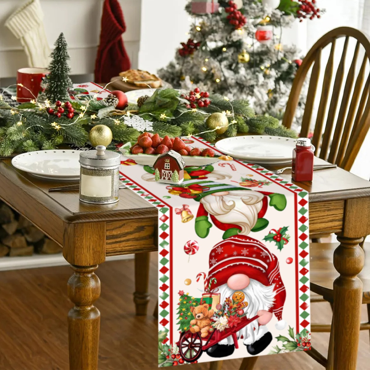Natal corredor de mesa sem ros - Table Runner avaliação e preço