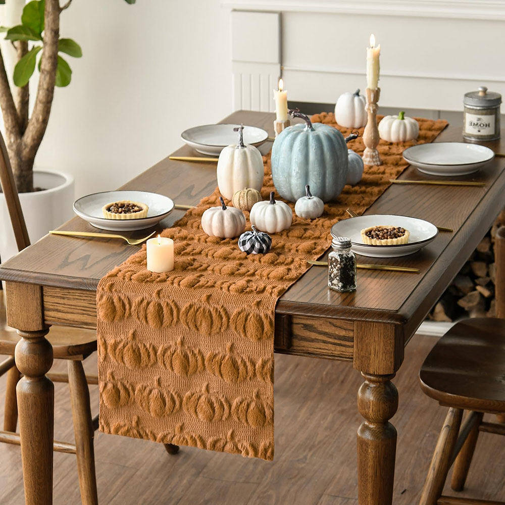 Caminho de Mesa de Abóbora 3D  - Table Runner avaliação e preço